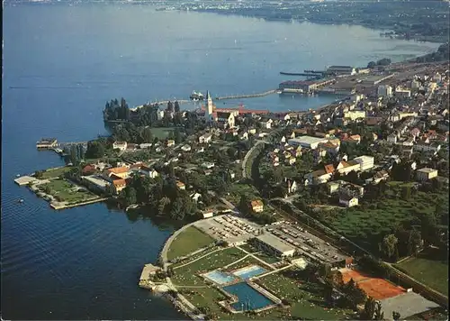 Romanshorn TG am Bodensee mit Schwimmbad Fliegeraufnahme Kat. Romanshorn