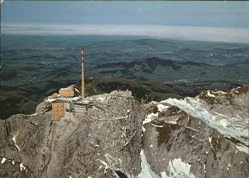 Saentis AR Fliegeraufnahme Bergstation Kat. Saentis