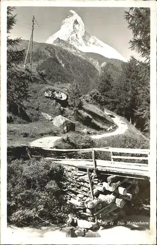 Zermatt VS Blick zum Matterhorn Kat. Zermatt