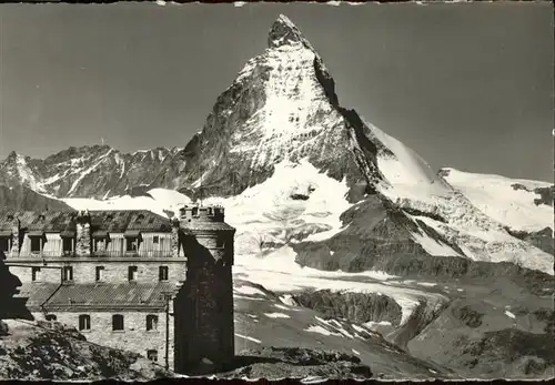 Zermatt VS Kulmhotel Gornergrat mit Matterhorn Kat. Zermatt