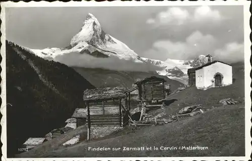 Findelen VS sur Zermatt et le Cervin Matterhorn Kat. Findelen