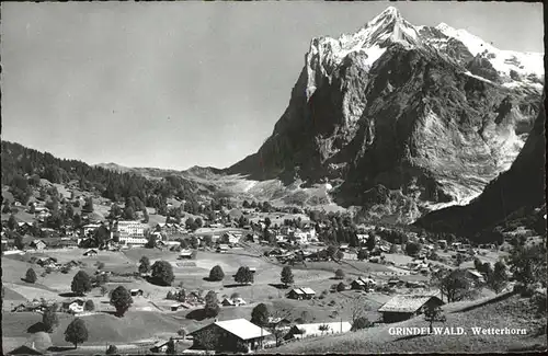 Grindelwald Panorama mit Wetterhorn Kat. Grindelwald