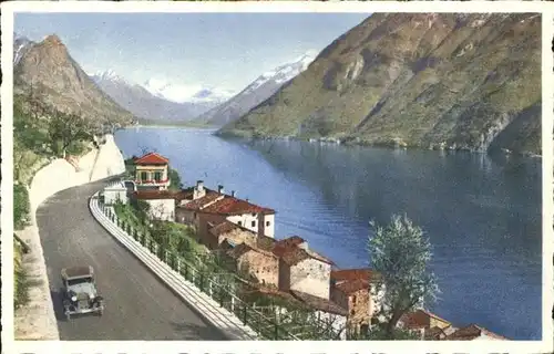 Lago di Lugano La nuova strada di Gandria Kat. Italien