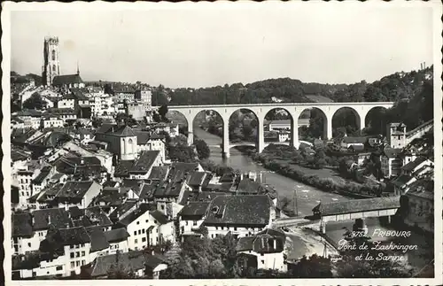 Fribourg Pont de Zaehringen et la Sarine