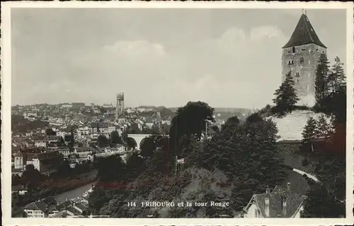 Fribourg FR et la tour Rouge Kat. Fribourg FR