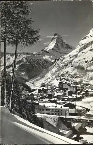 Zermatt VS Ortsblick mit Matterhorn Kat. Zermatt