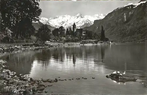 Brienz BE Partie am See Kirche  Kat. Brienz