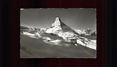 Zermatt VS Riffelhaus auf Riffelberg und Matterhorn Kat. Zermatt