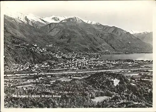 Ascona TI Panorama Lago Maggiore Alpenblick / Ascona /Bz. Locarno