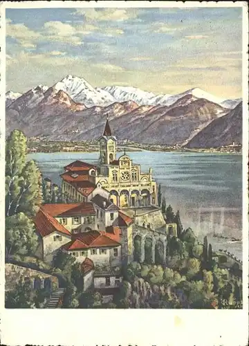 Locarno Basilica Madonna del Sasso Lago Maggiore K?nstlerkarte / Locarno /Bz. Locarno