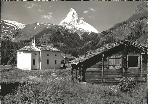 Zermatt VS Winkelmatten und Matterhorn Kapelle Kat. Zermatt