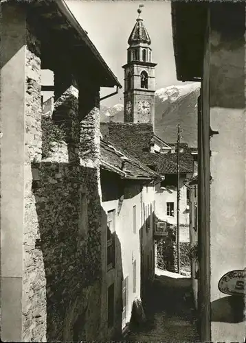 Ascona TI Motiv Gasse Kirchturm / Ascona /Bz. Locarno