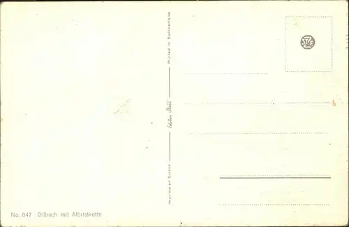 Gilbach Adelboden BE Albristkette Kuenstlerkarte V.Schuetz