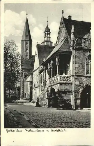 Goslar Rathaustreppe Marktkirche / Goslar /Goslar LKR