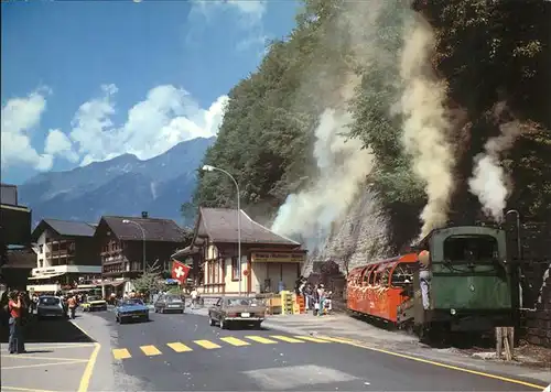 Brienz BE Abfahrt Rothornbahn Kat. Brienz