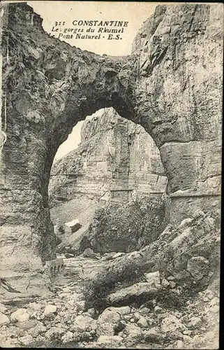 Constantine Gorges du Rhumel pont naturel Schlucht Kat. Algerien