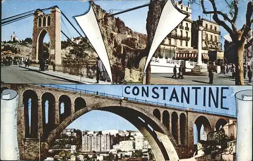 Constantine Vue d ensemble pont Bruecke Kat. Algerien