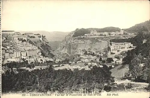 Constantine Vue sur la Passerelle de Sidi M Cid Kat. Algerien