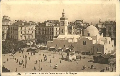 Alger Algerien Place du Gouvernement et la Mosquee Monument Moschee Denkmal / Algier Algerien /