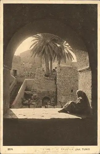 Tunesien Au village arabe Serie VII No. 2576 Paysages d Orient Kat. Tunesien