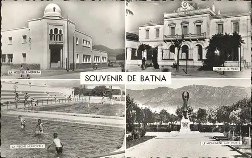 Batna Nouvelle Medersa Hotel de Ville Piscine Monument aux Morts Kat. Algerien