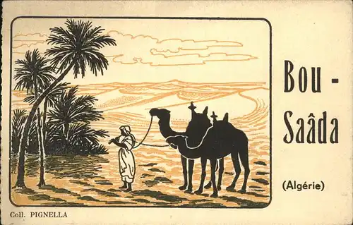 Bou Saada Oase Kamel Kuenstlerkarte Kat. Algerien