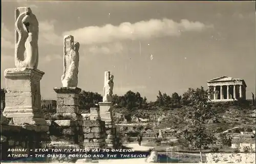 Athens Athen The Giants Portigo and the Theseion Kat. Griechenland