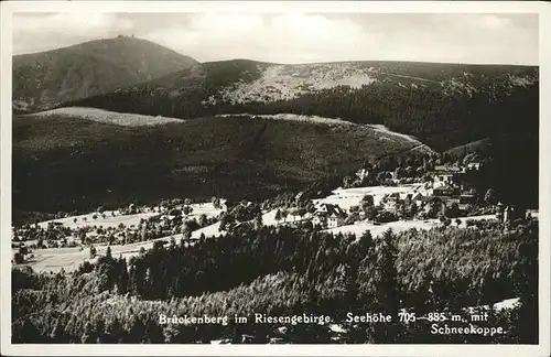 Brueckenberg Riesengebirge mit Schneekoppe Panorama Kat. Tschechische Republik