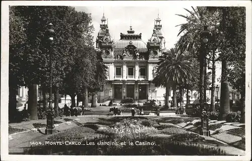 kk31542 Monte-Carlo Les Jardins et le Casino Kategorie. Monte-Carlo Alte Ansichtskarten