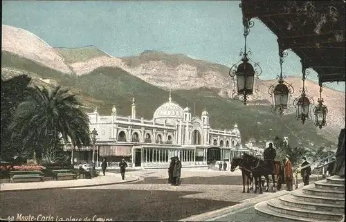 kk31546 Monte-Carlo La Place du Casino Kategorie. Monte-Carlo Alte Ansichtskarten