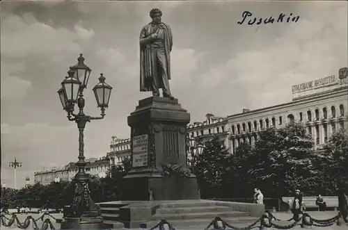 Moskau Puschkin Denkmal / Russische Foederation /