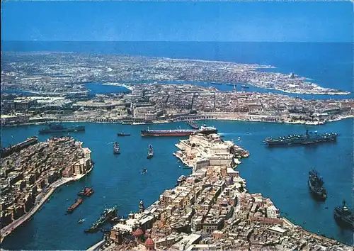 Malta Panorama Schiffsverkehr Kat. Malta