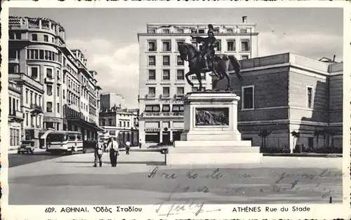 Athens Athen Rue du Stade Monument Kat. Griechenland