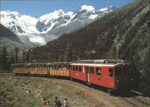 Berninabahn Rhaetischen Bahn Bellavista Piz Morteratsch Kat. Eisenbahn