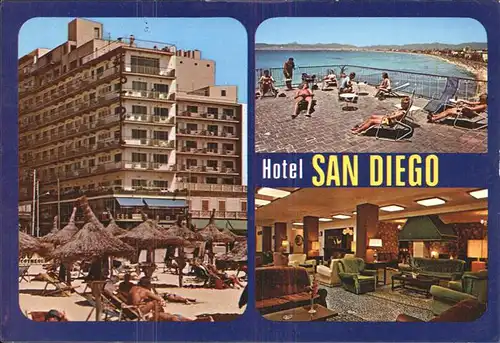 El Arenal Mallorca Hotel San Diego Strand Terrasse Kat. S Arenal