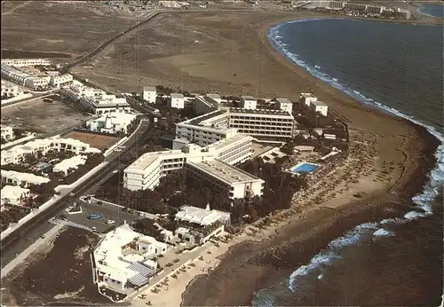 Lanzarote Kanarische Inseln Hotel San Antonio Playa de los Pocillos Strand Fliegeraufnahme Kat. 