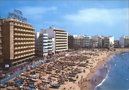 Gran Canaria Playa las Canteras Hotel Imperial Strand Fliegeraufnahme Kat. Spanien