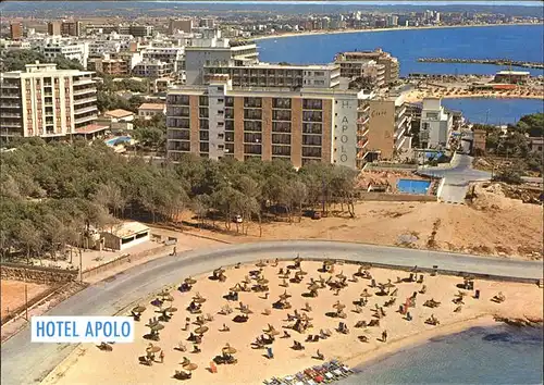 Can Pastilla Palma de Mallorca Hotel Apolo Playa vista aerea Kat. Palma de Mallorca