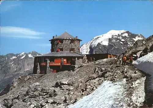 Stilfserjoch Passo Stelvio rifugio Tibet verso Ortles Berghuette Ortler Kat. Italien