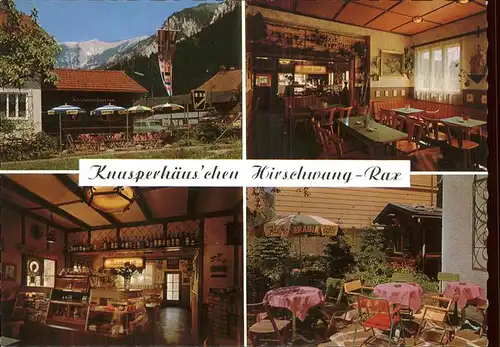 Hirschwang Rax Jausenstation Knusperhaeuschen / Reichenau an der Rax /Neunkirchen