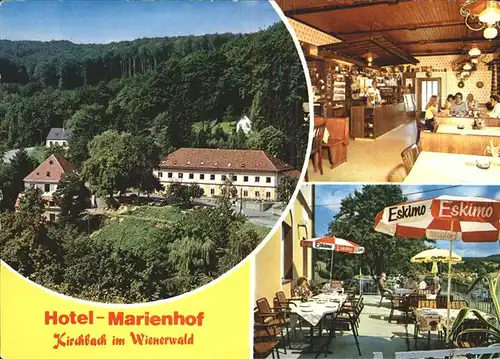 Kirchbach Niederoesterreich Hotel Marienhof Terrasse Kat. Kirchbach Wiener Wald