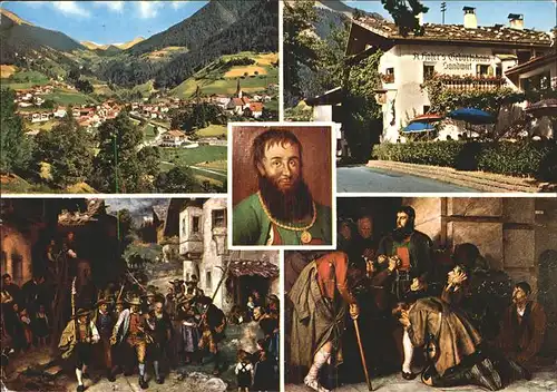 St Leonhard Passeier Geburtshaus Andreas Hofer Gasthaus Sandwirt Freiheitskaempfe 1809 1810 Kat. St Leonhard in Passeier Suedtirol