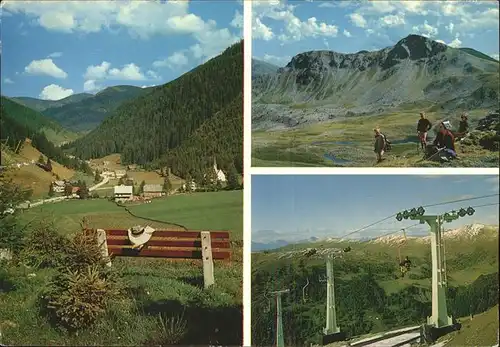 Innerkrems Krems Kaernten Sporthotel Fruehauf Bergwanderung Sessellift Koenigsstuhl Nockberge Kat. Krems in Kaernten