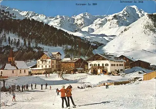 Kurzras Schnals Sporthotel Schnalstal Wintersportplatz Schlepplift Kat. Schnals Bozen Suedtirol