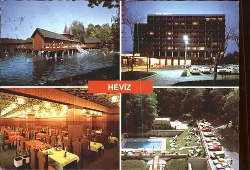 Heviz Heilbad See Hotel Restaurant Schwimmbad Kat. Ungarn
