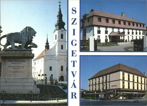 Szigetvar Kirche Denkmal Loewe Hotel