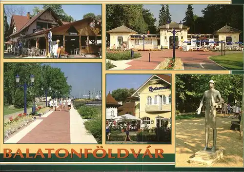 Balatonfoeldvar Restaurant Uferpromenade Plattensee Denkmal Kat. Ungarn