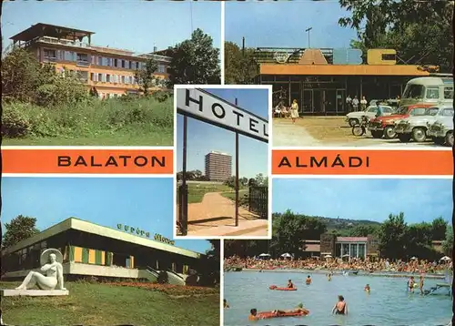 Balatonalmadi Hotel Denkmal Skulptur Schwimmbad