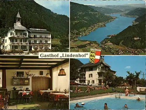 Annenheim Ossiacher See Gasthof Camping Lindenhof Ossiachersee Wappen Schwimmbad Kat. Annenheim Kaernten