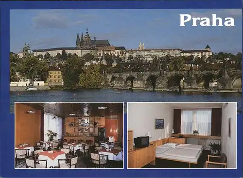 Praha Prahy Prague Hotel Dum Burg ueber der Moldau Kat. Praha
